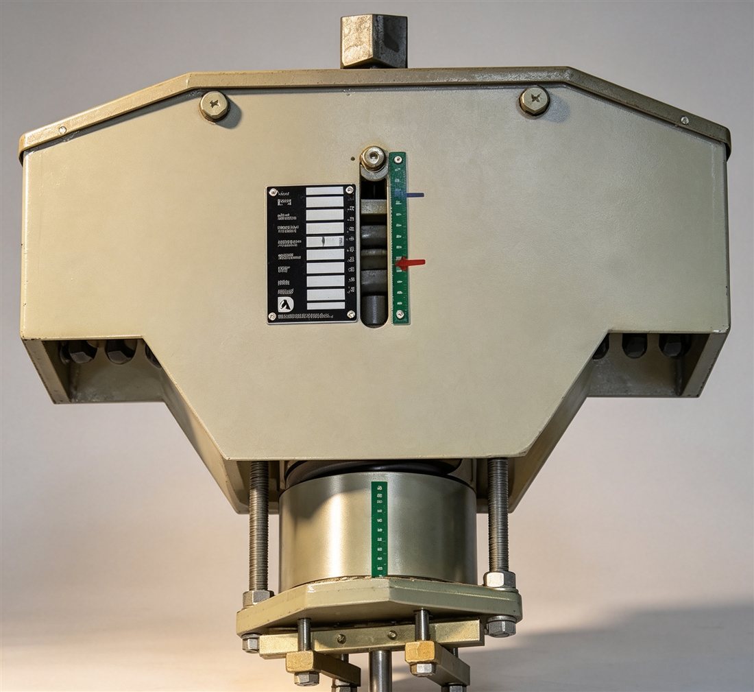 Constant support hanger, articulated top-suspended type with load scale and travel indicator