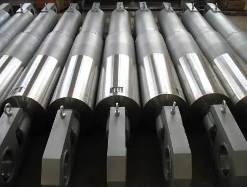 Finished cylindrical damping units arranged in rows