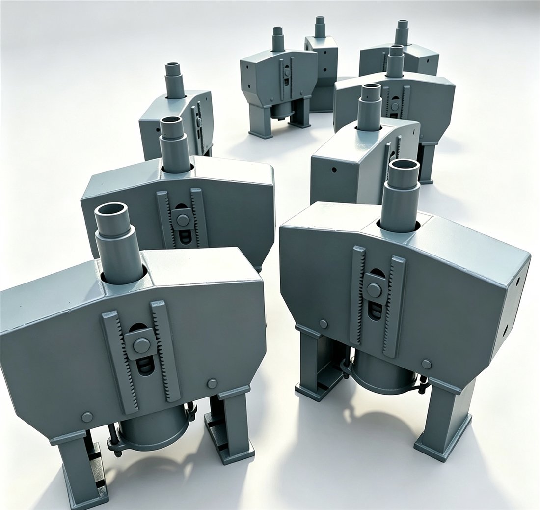 Group of lever-type constant support hangers in hanger-suspended arrangement